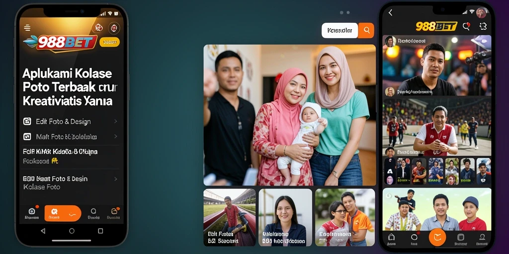 Antarmuka 988BET yang menawan untuk membuat kolase foto.