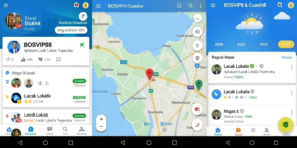 Antarmuka BOSVIP88 yang menampilkan pelacakan lokasi secara real-time.
