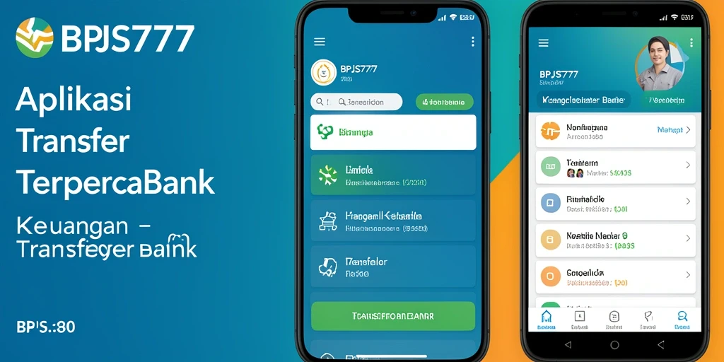 Tampilan utama aplikasi BPJS777 untuk transaksi Transfer Bank.