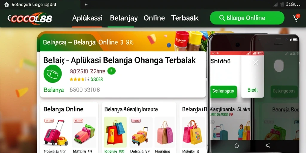 Tampilan antarmuka menarik dari aplikasi COCOL88 dengan fitur belanja online