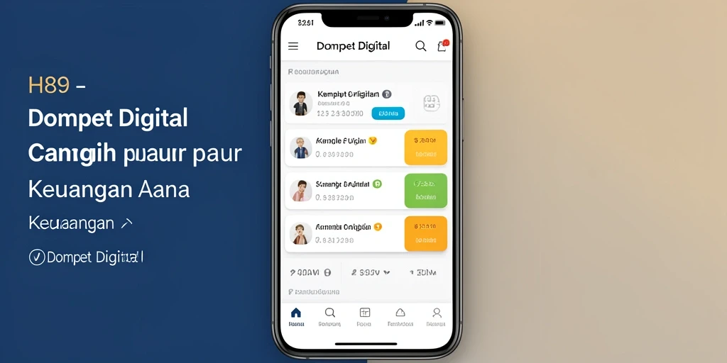 Antarmuka H89 yang sederhana dan fungsional untuk Dompet Digital.