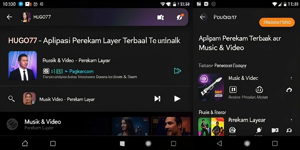 Antarmuka HUGO77 saat merekam layar dengan fitur-fitur intuitif.