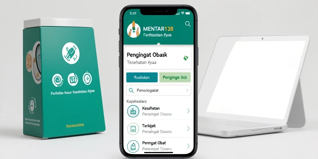 Antarmuka MENTARI138 yang intuitif dan fungsional untuk pengingat obat.
