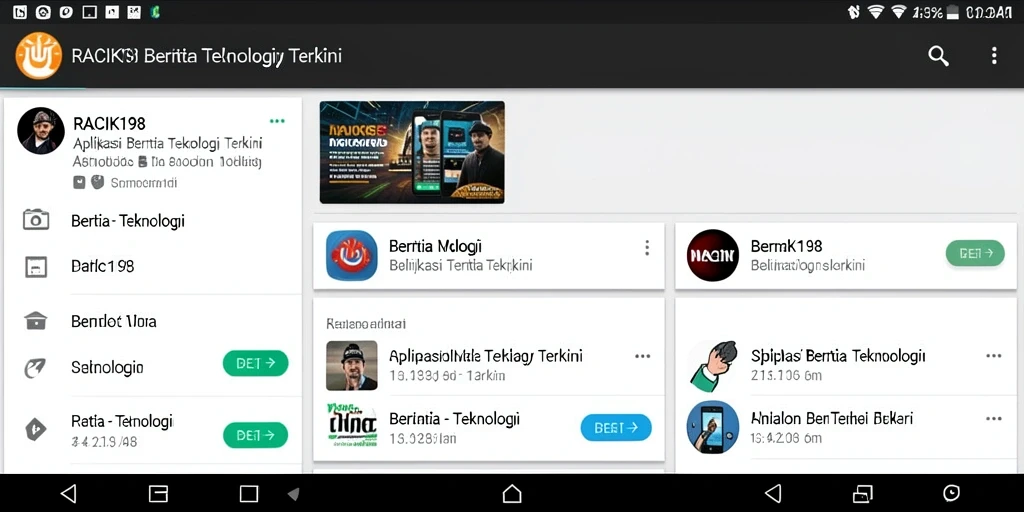 Tampilan antarmuka aplikasi RACIK198 yang modern dan intuitif.