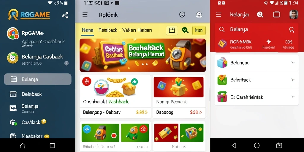 Antarmuka RPGAME yang menunjukkan penawaran cashback terbaik.