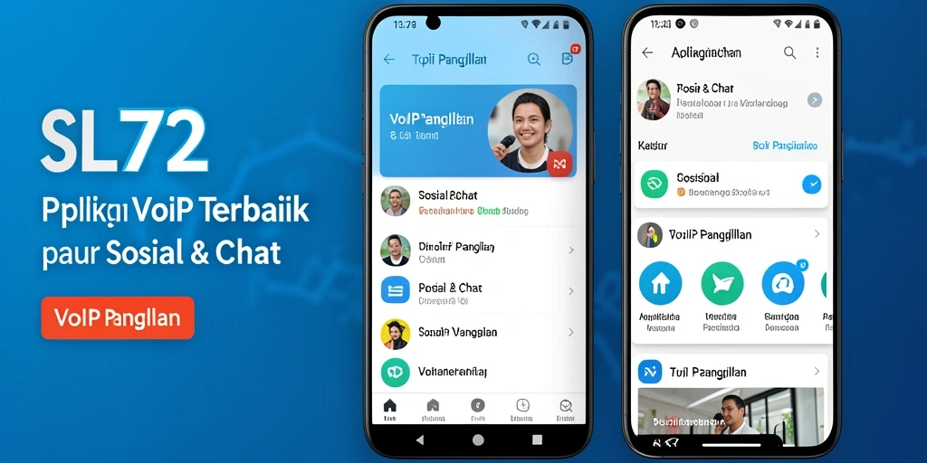 Tampilan antarmuka SL72 dengan fitur VoIP Panggilan yang intuitif.
