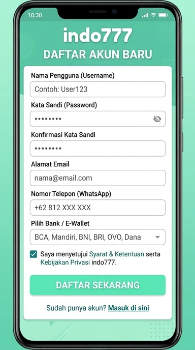 Panduan Registrasi Akun Baru indo777 untuk Pengguna Android